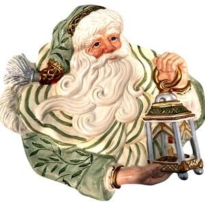 Fitz and Floyd Classics Gregorian 1994 Santa Canapé Server/Decorative Wall Plate